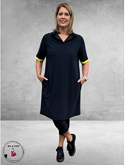 Only-m Polojurk Travel Navy-Geel